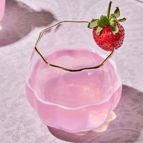 Karaca Priscilla Glas Set für 6 Personen, Gold, 380 ml
