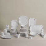 Karaca Timeless Gold Square Dinnerware Set for 12 Person, 84 Piece