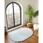 Kaşmir Halı 7/24 Cosy Premium Bubble Weiß Oval 80x150 cm
