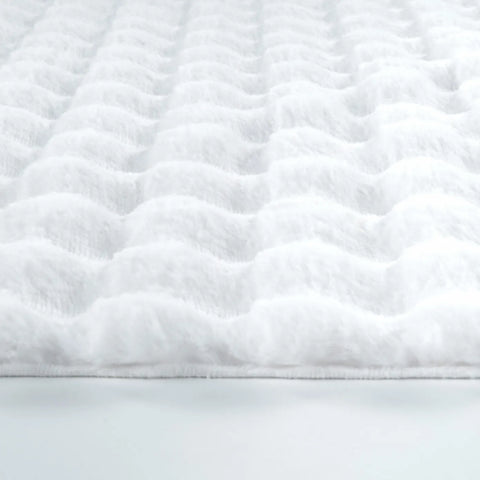 Kaşmir Halı 7/24 Cosy Premium Bubble Weiß Oval 100x150 cm
