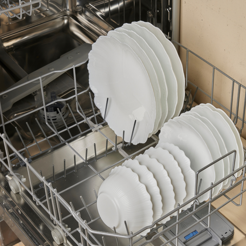 Karaca White Flower Opal Glas Tafelservice 18-teilig für 6 Personen