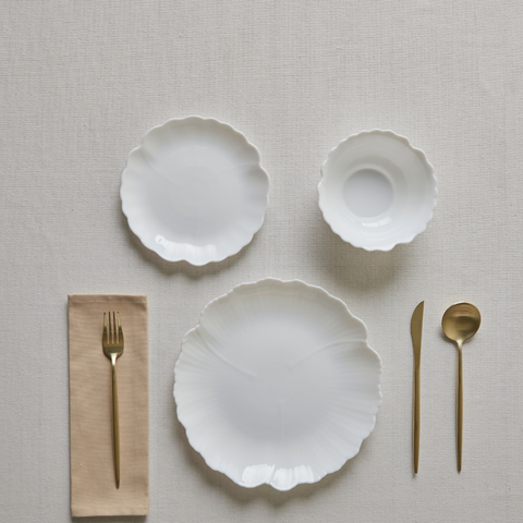 Karaca White Flower Opal Glas Tafelservice 18-teilig für 6 Personen