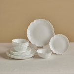 Karaca White Flower Opal Glas Tafelservice 18-teilig für 6 Personen