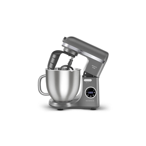 Karaca Mastermaid Chef Ultra D2000W Küchenmaschine mit Digitaldisplay Galaxy Grey 7L