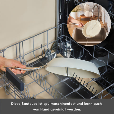 Karaca Swiss Crystal Almond Cream Paslanmaz Çelik Saplı Tava 32 cm
 
