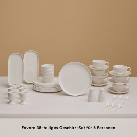 Karaca Stream Pure Favaro 38-Piece 6-Person Breakfast Set