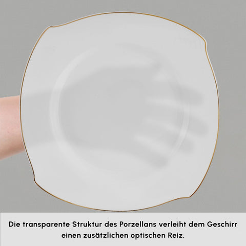 Wave 53-Teiliges Geschirrset für 12-Personen in Gold