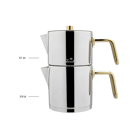 Jumbo Metalix Titanium Gold Teekannenset