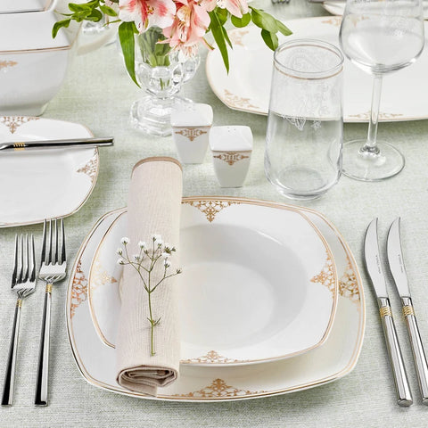 Karaca Milena Gold 60 Pieces, Service for 12