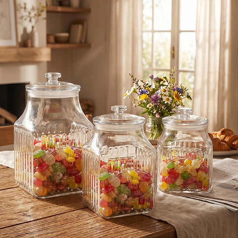 Karaca Chesta Vorratsglas mit Glasdeckel, 3,2L